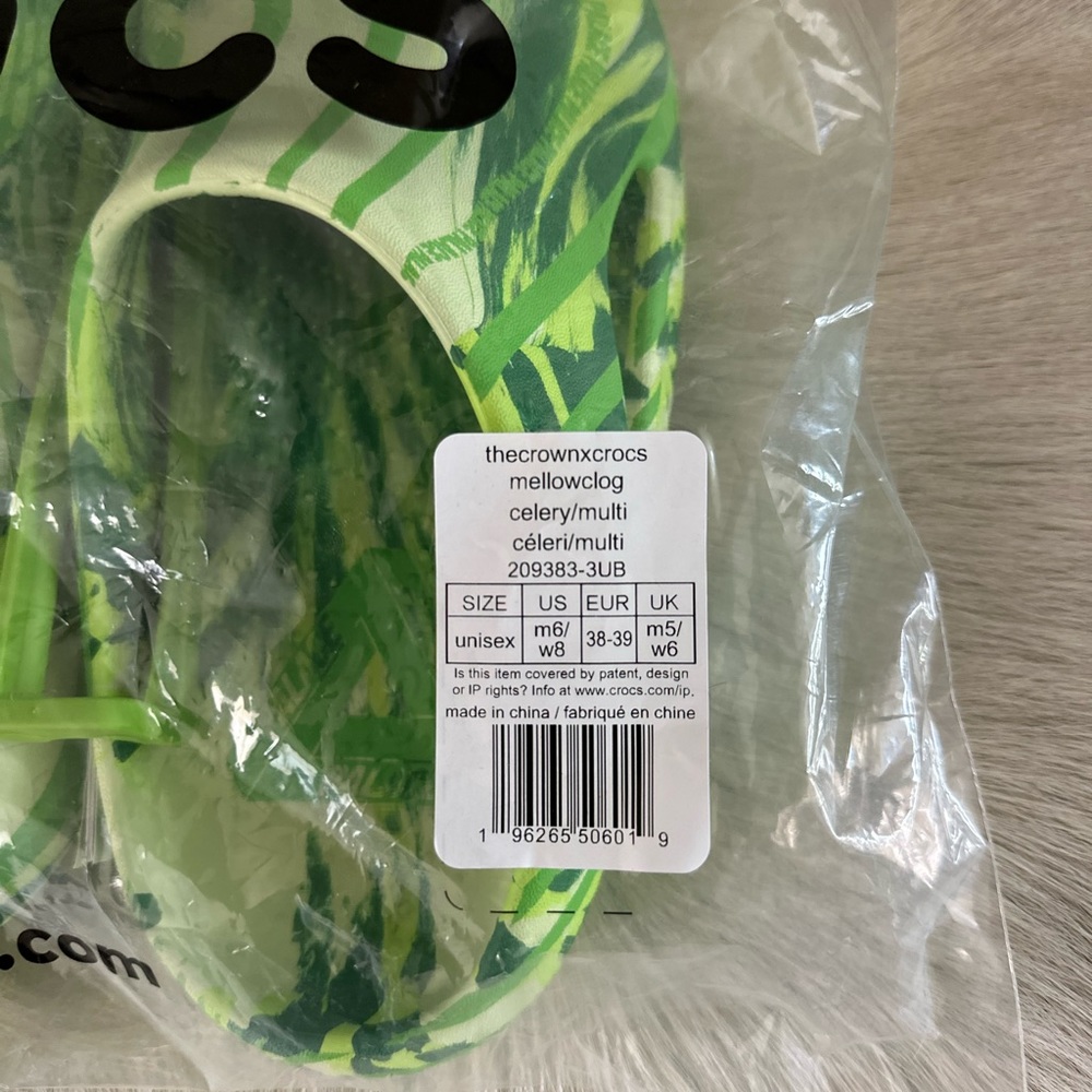 ✨ SOLD ✨ NEW Palace x Crocs Recovery Clog Celery Multi - LIMITED DROP m 6 w 8 - Picture 2 of 6